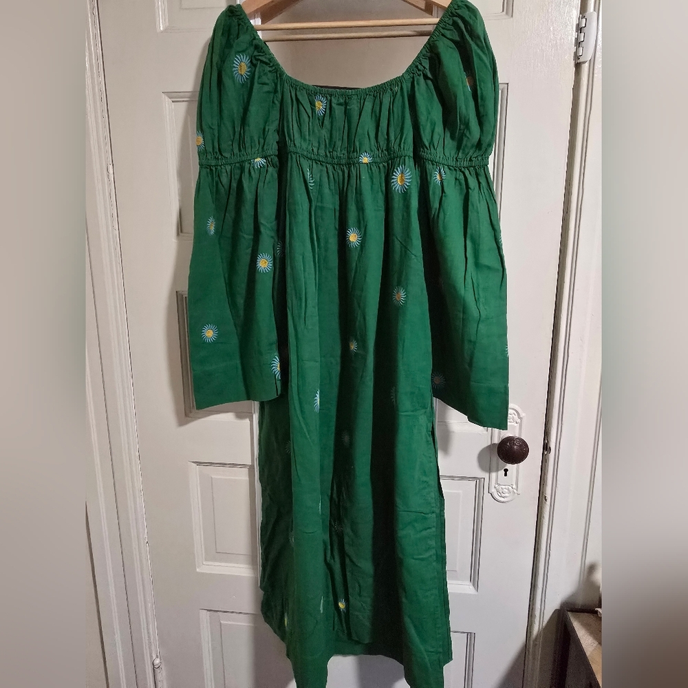 Free People Emory Embroidered Midi Dress Size XS - Picture 8 of 15